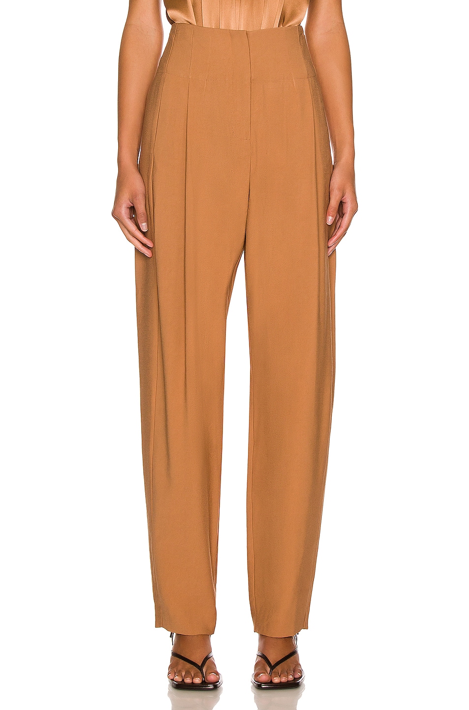 Image 1 of The Sei Pleat Trouser in Chai