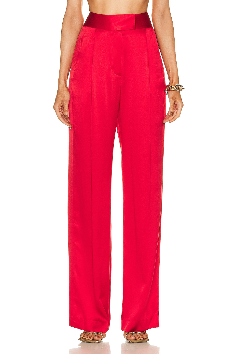 Image 1 of The Sei Wide Leg Trouser in Scarlet