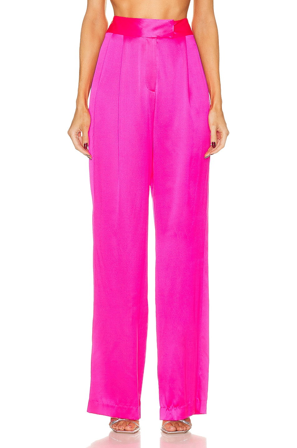 Image 1 of The Sei Wide Leg Trouser in Hot Pink