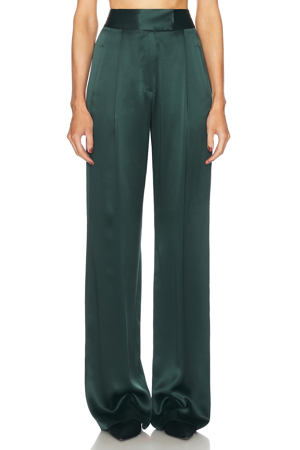 Shop The Sei Wide Leg Trouser In Hunter