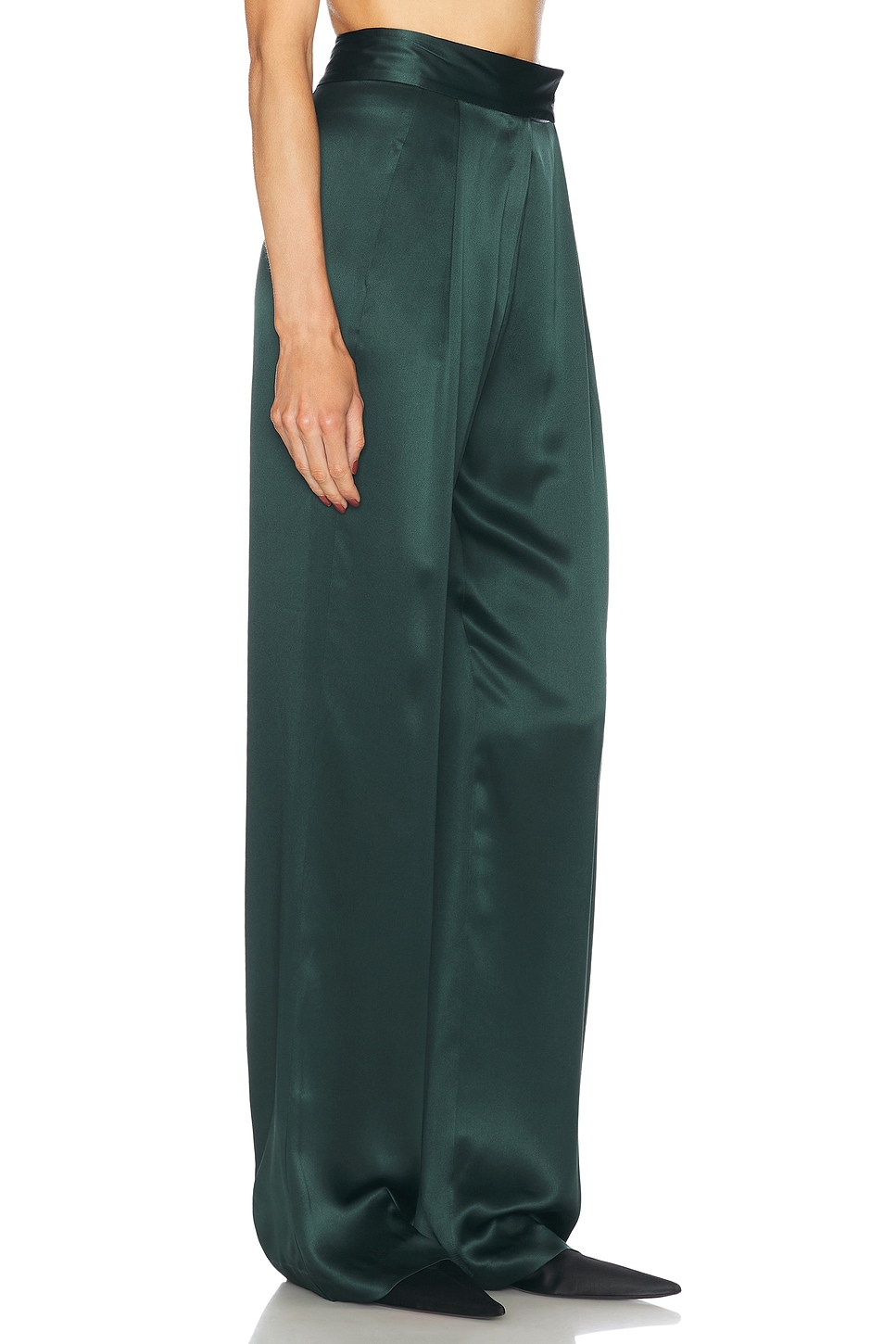 Shop The Sei Wide Leg Trouser In Hunter