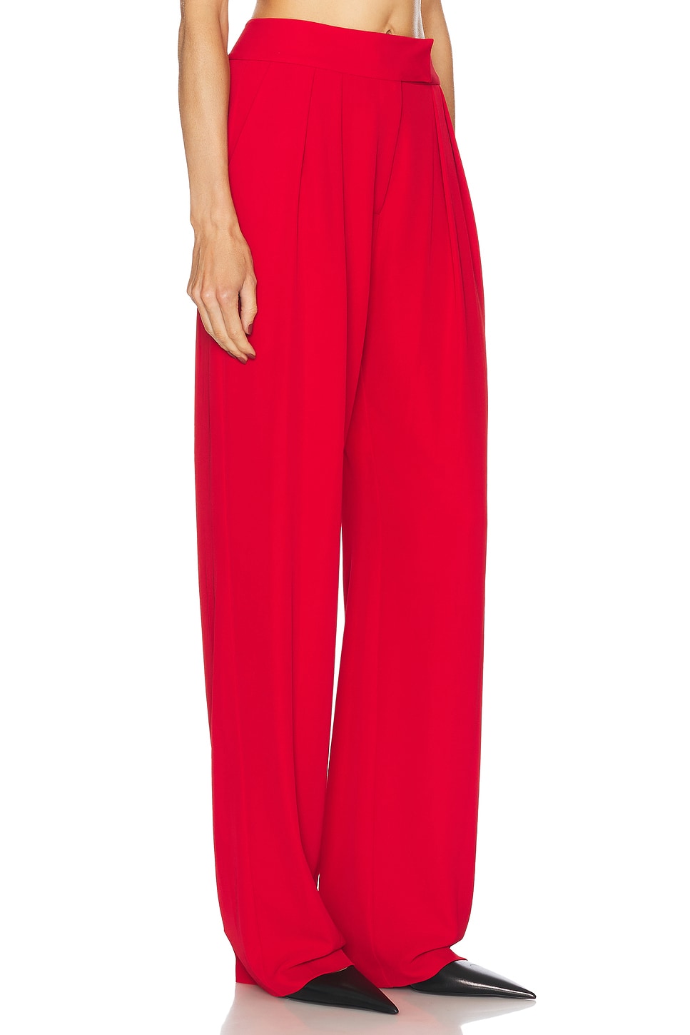 Shop The Sei Double Pleat Trouser In Crimson