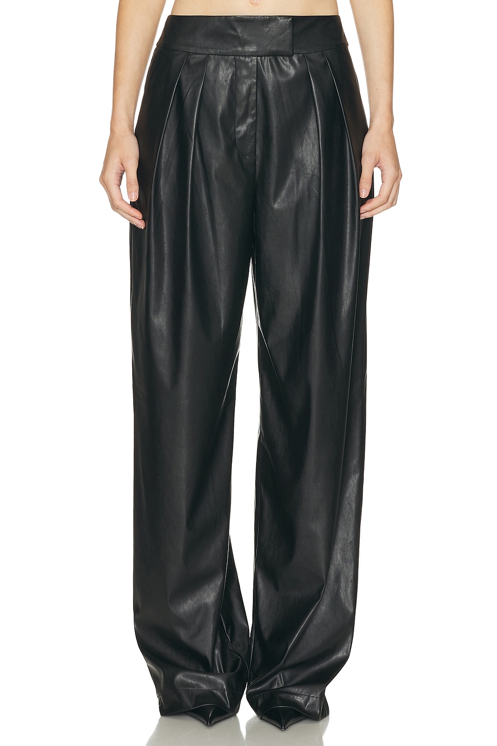 Image 1 of The Sei Double Pleat Trouser in Black