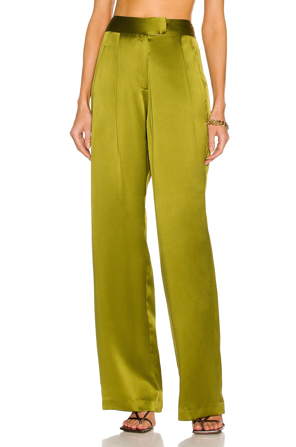 Image 1 of The Sei Wide Leg Trouser in Moss