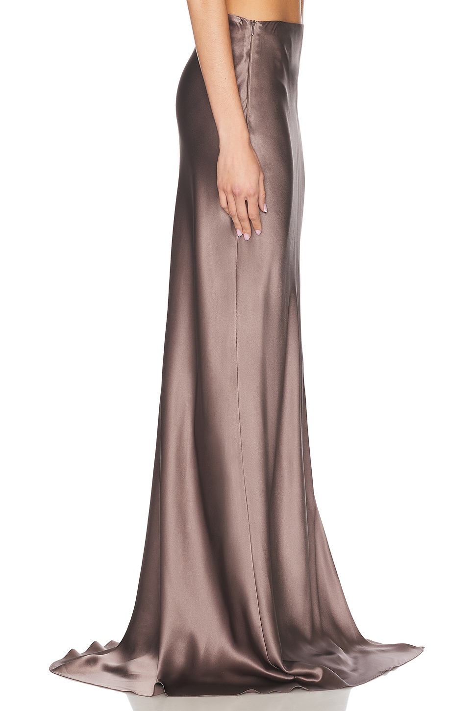 Gala Bias Slit Skirt in Grey