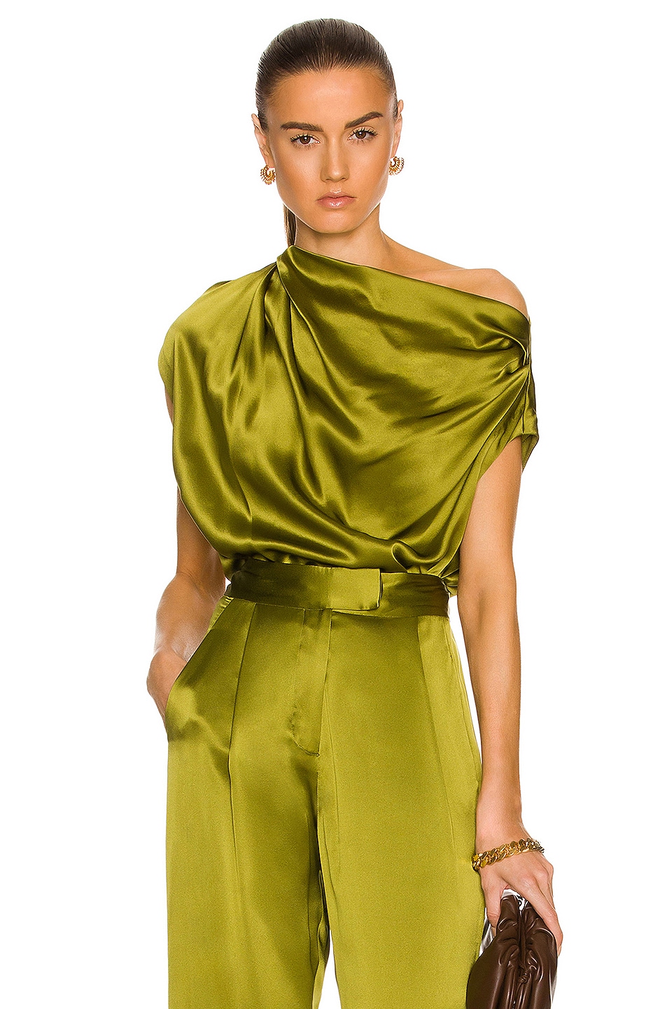 Image 1 of The Sei Draped Top in Moss