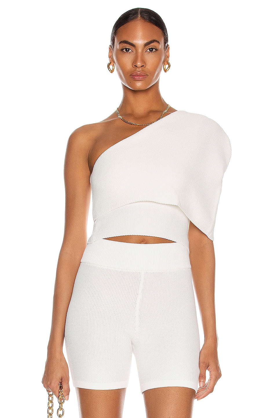 Image 1 of The Sei Asymmetric Cape Top in Ivory