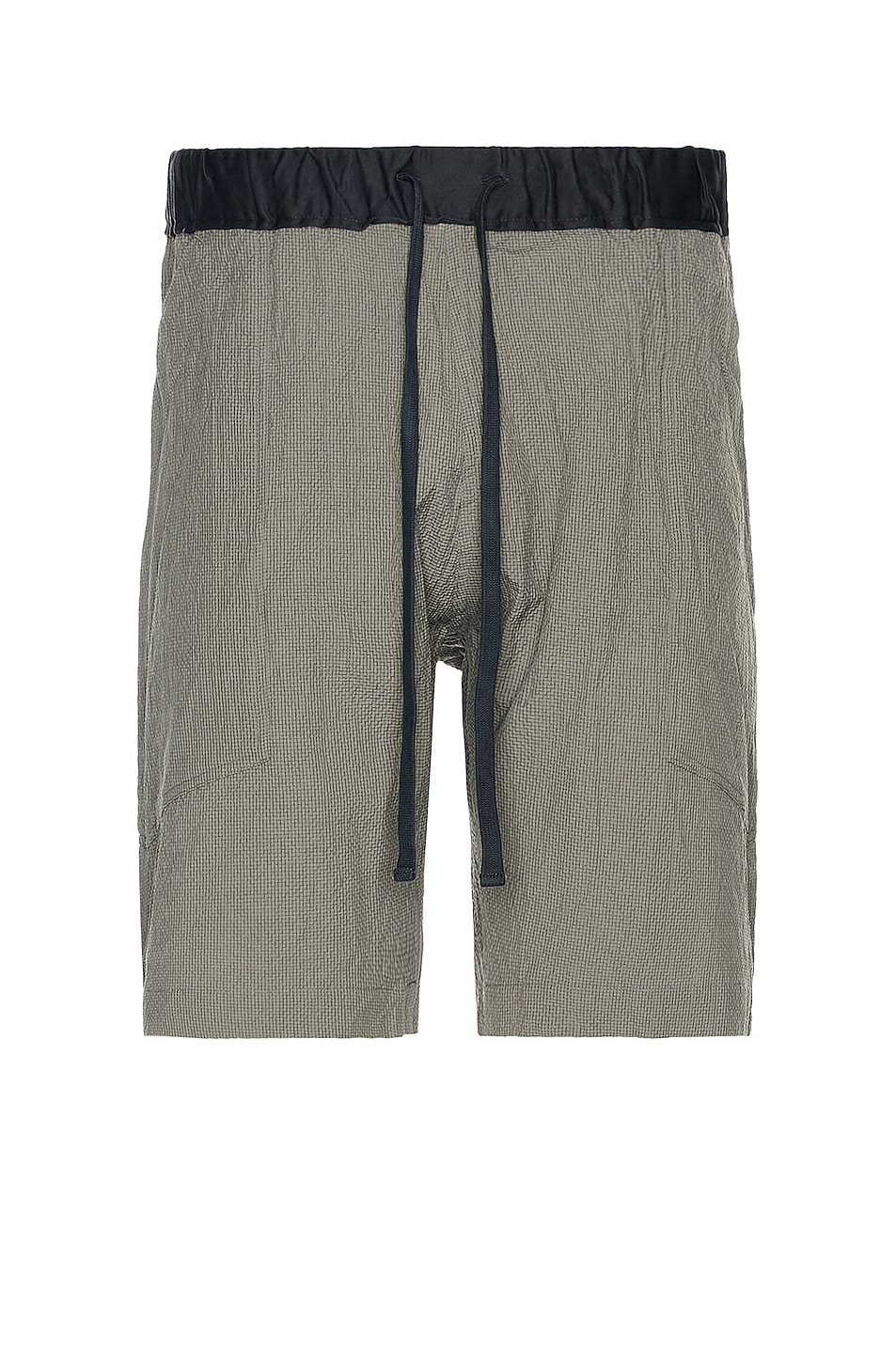 Image 1 of TS(S) Cotton*ramie*silk Seersucker Cloth Loose Fit Shorts in GRAY