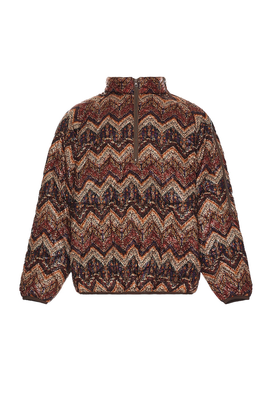 Image 1 of TS(S) Quilted Zip-up Pullover Jacket in Brown