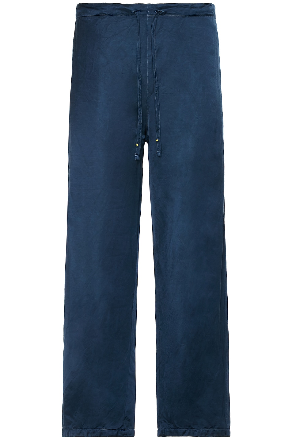 Image 1 of TS(S) Garment Dye Viscose*linen*cotton Satin Cloth Drawstring Pants in NAVY