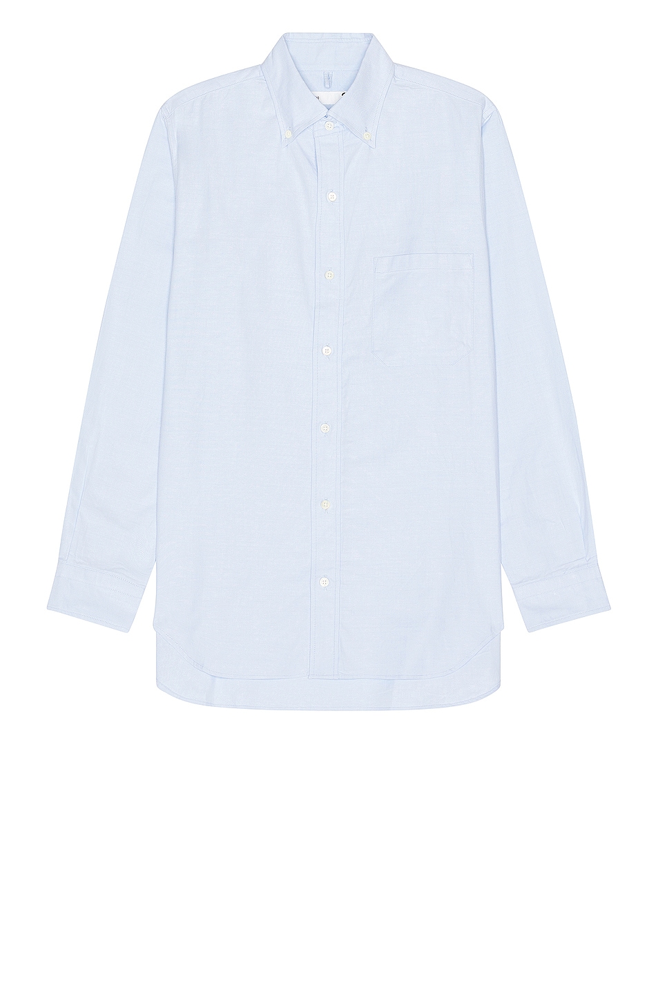 Image 1 of TS(S) Pastel Color Cotton Oxford Cloth B.d. Shirt in BLUE