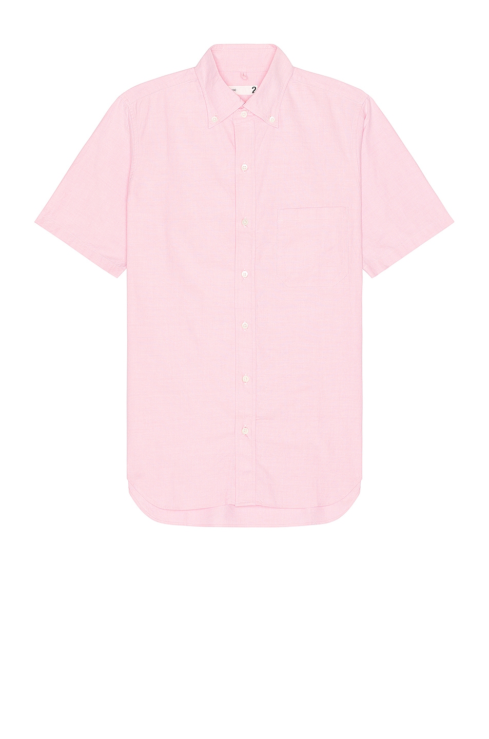 Image 1 of TS(S) Pastel Color Cotton Oxford Cloth B.d. Short Sleeve Shirt in PINK