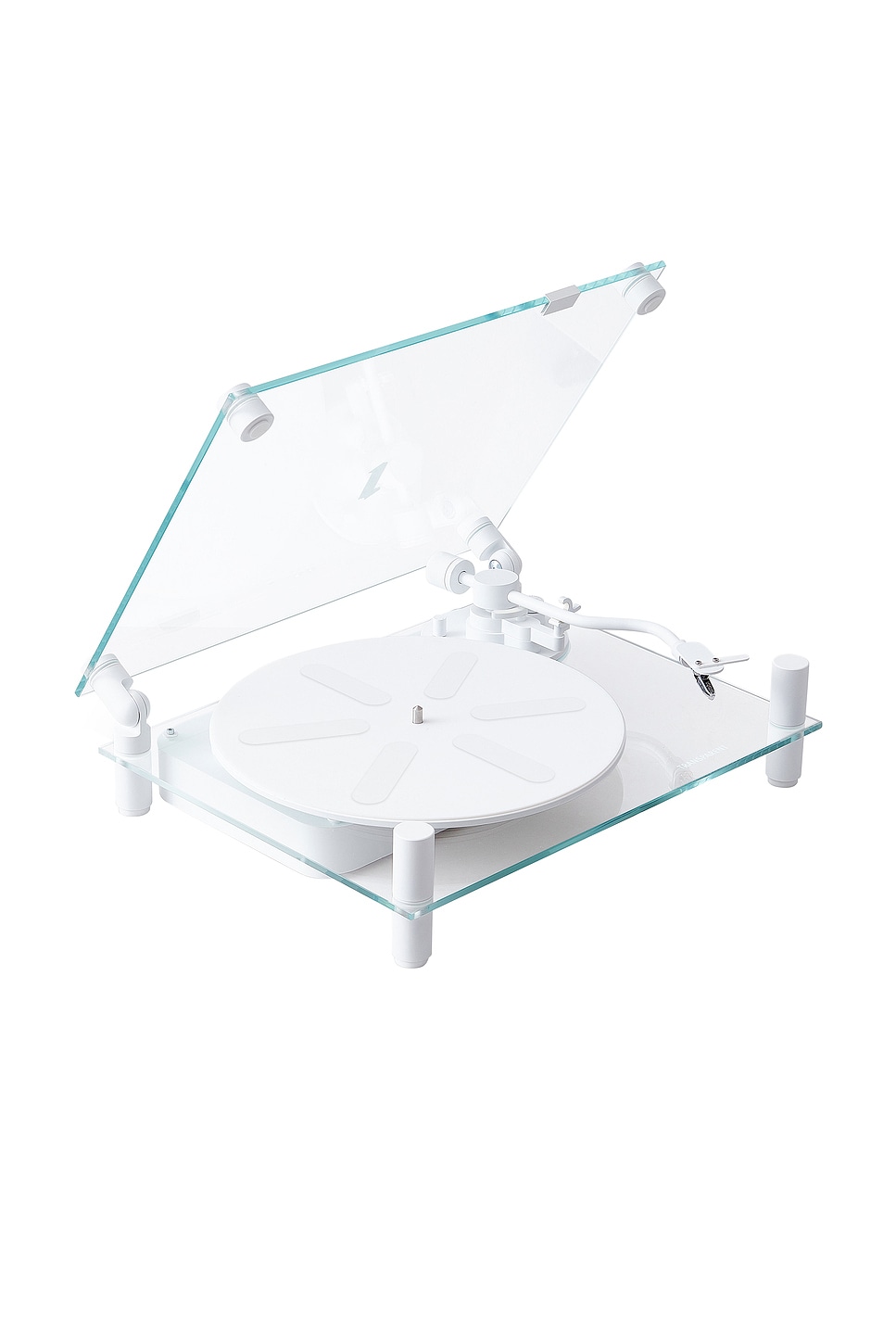 Image 1 of Transparent Turntable in White