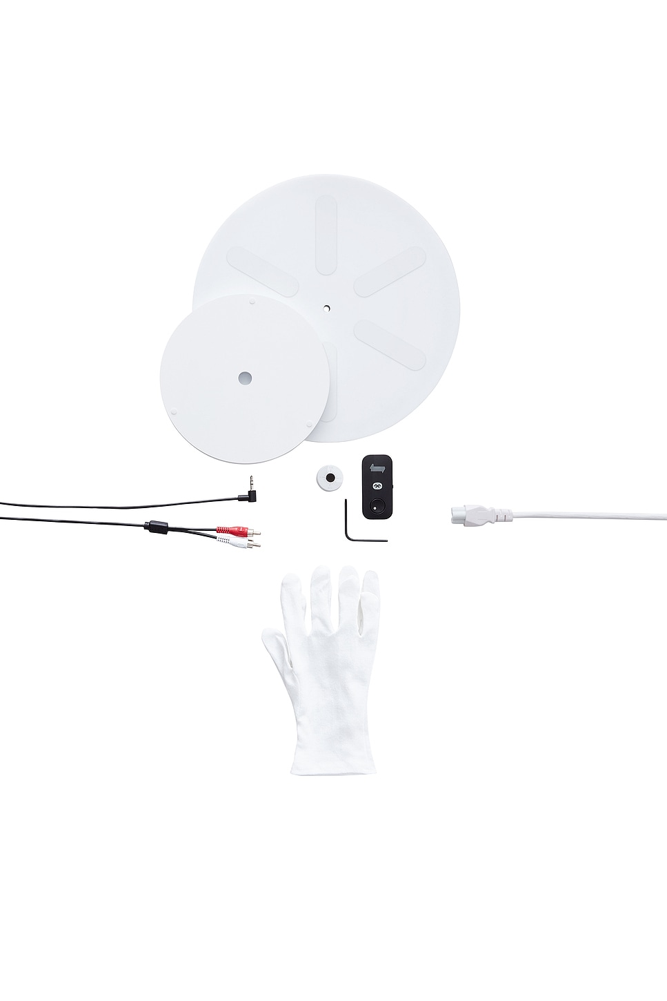 Image 1 of Transparent Turntable in White