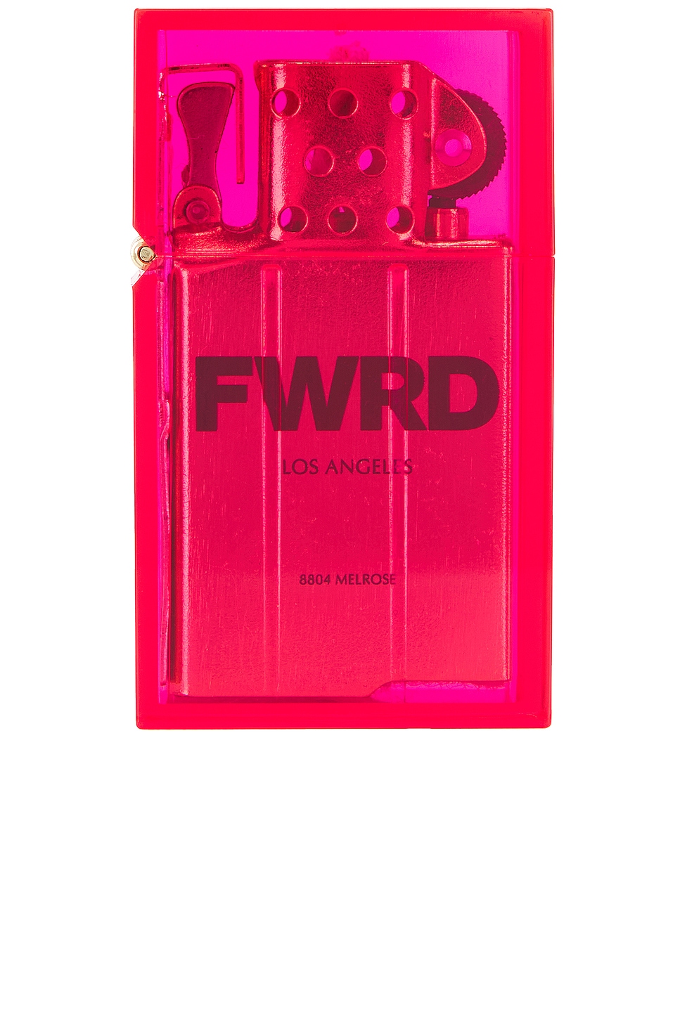 x Fwrd Hard Edge Transparent Lighter in Pink