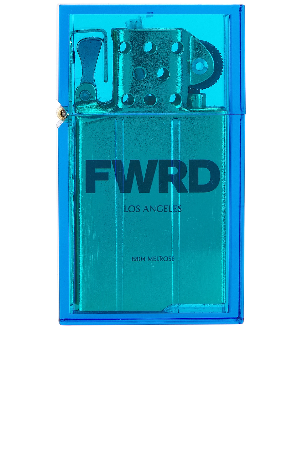 x Fwrd Hard Edge Transparent Lighter in Blue