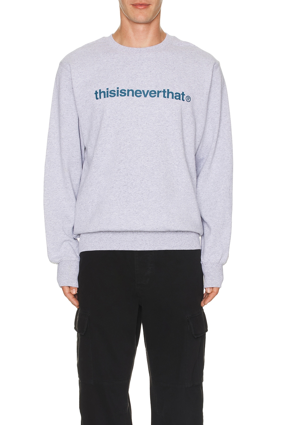 Image 1 of thisisneverthat T-logo Crewneck in Heather Grey