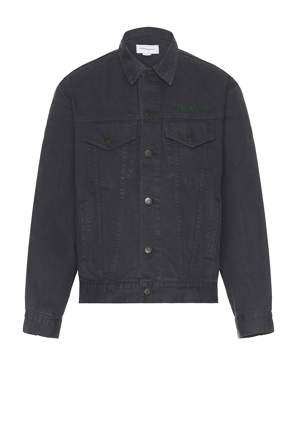 Shop Thisisneverthat Tsnvt Trucker Jacket In Off Black