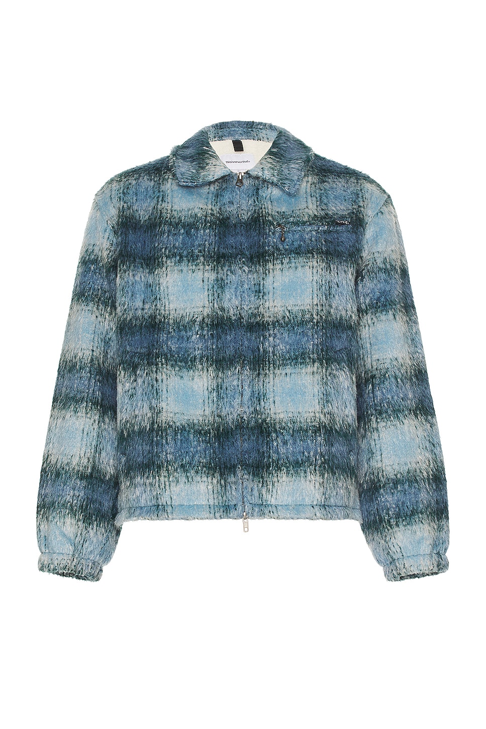 Image 1 of thisisneverthat Brushed Check Jacket in Blue