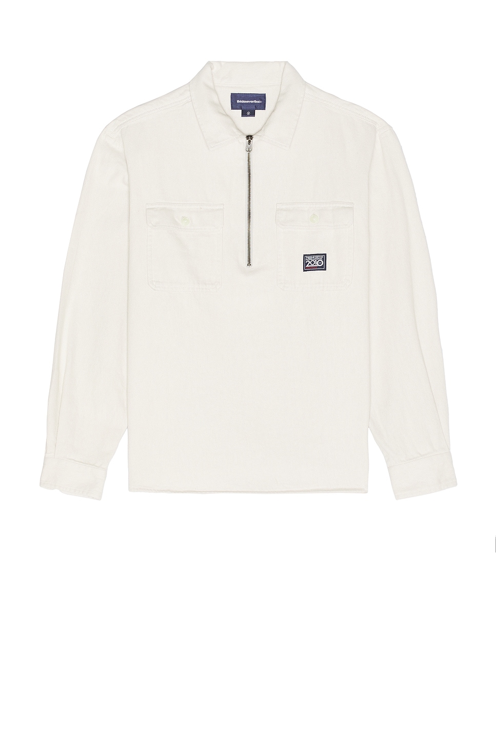 thisisneverthat Half Zip Shirt in White