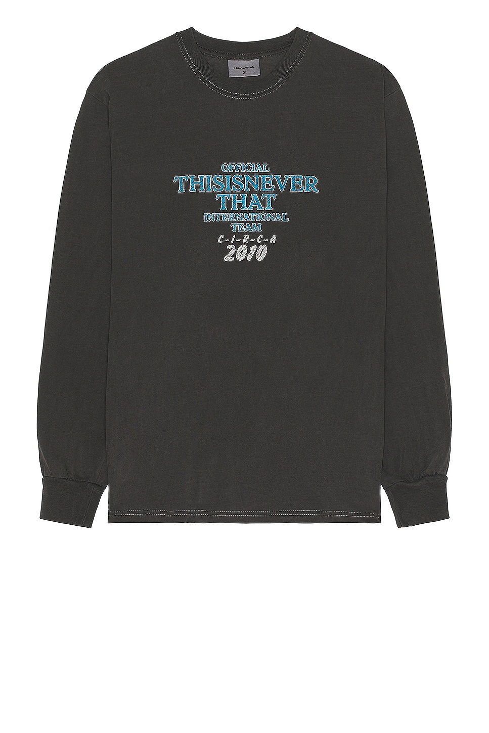 Image 1 of thisisneverthat Meteor Long Sleeve Tee in Charcoal