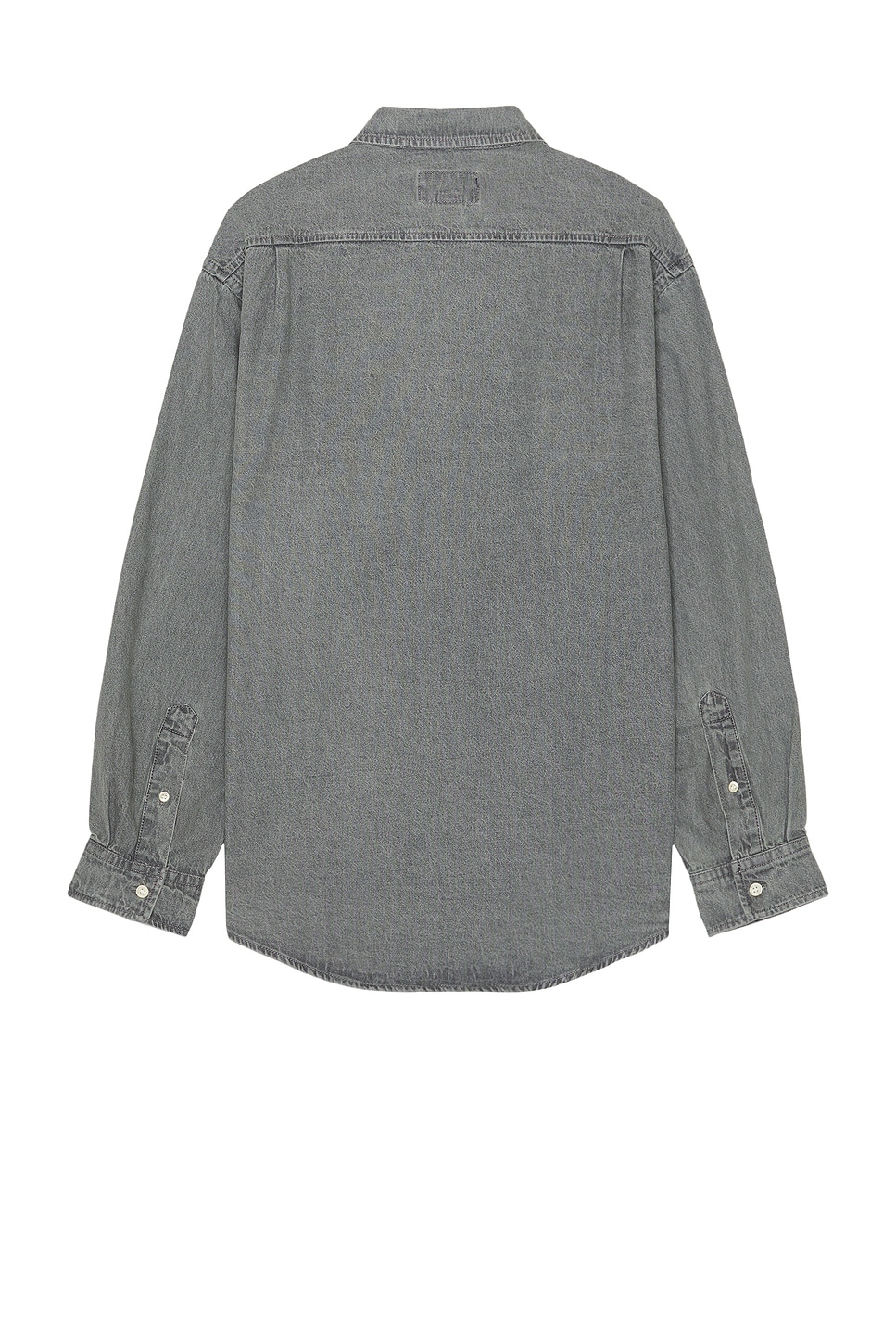 Shop Thisisneverthat Washed Denim Shirt In Grey