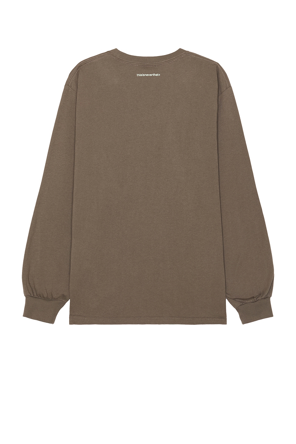 Shop Thisisneverthat T-logo Long Sleeve Tee In Dark Mocha