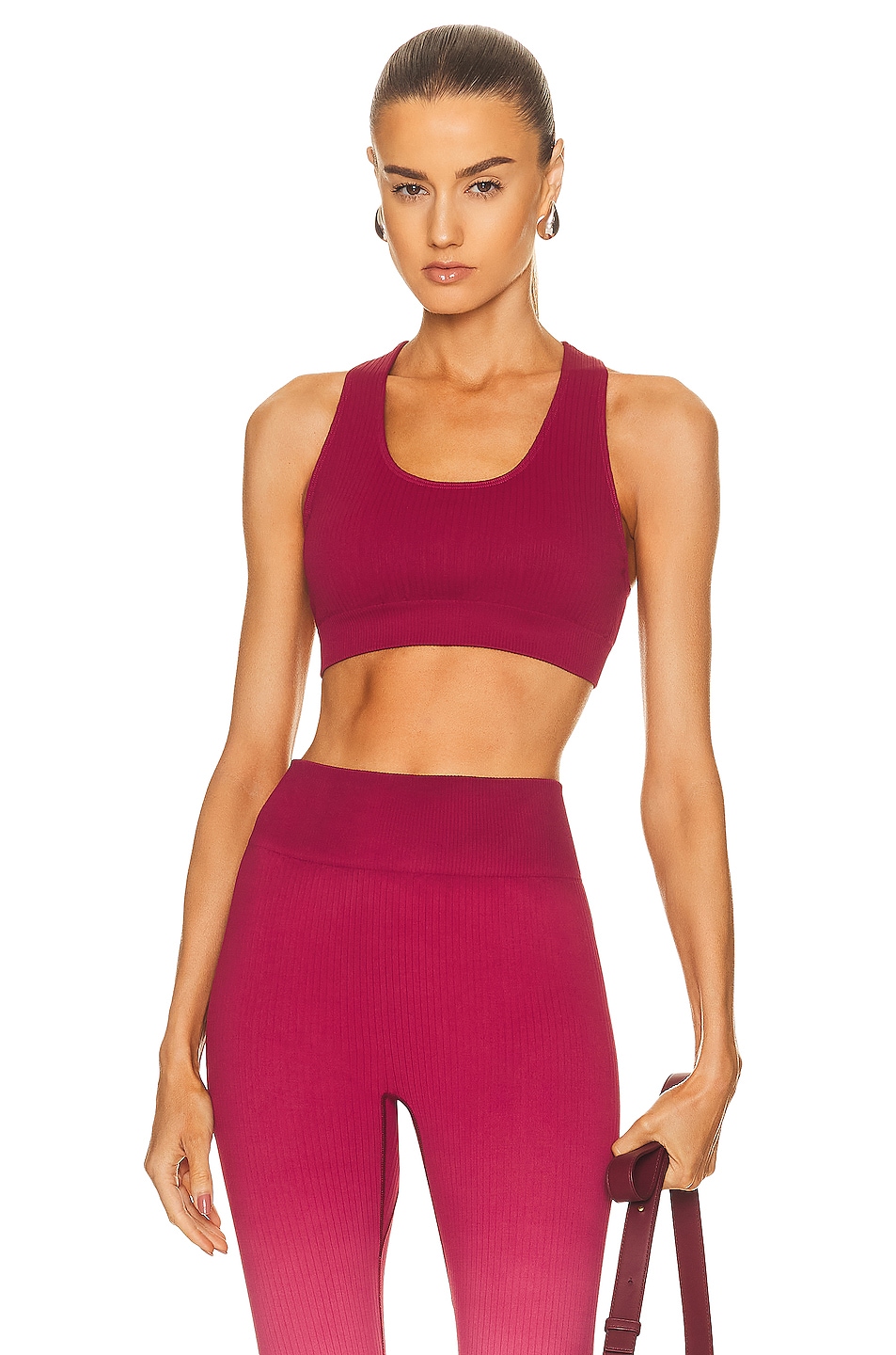 Image 1 of THE UPSIDE Seamless Knit Anna Bra in Red