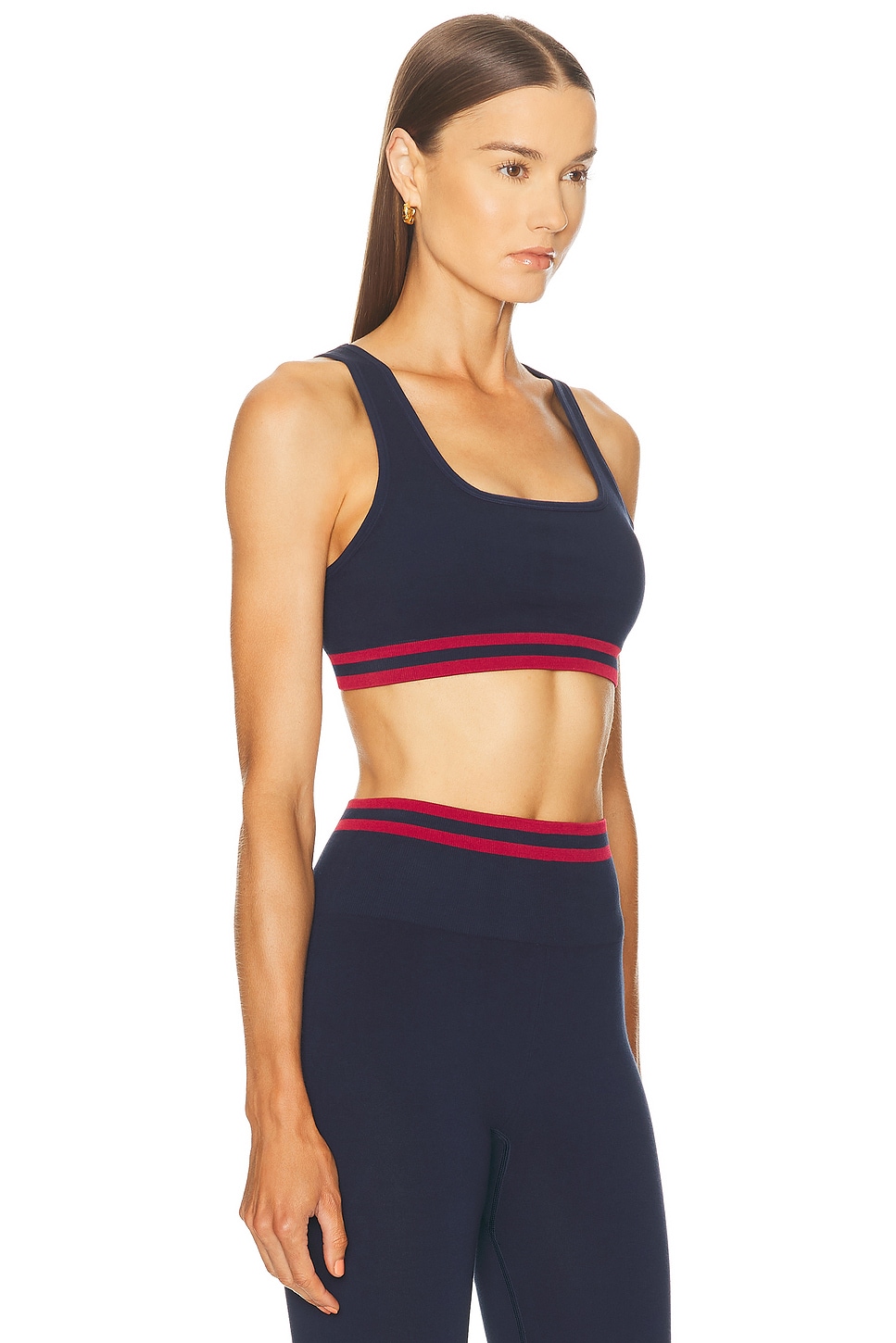 The Upside Cotton Seamless Jade Sports Bra In Navy