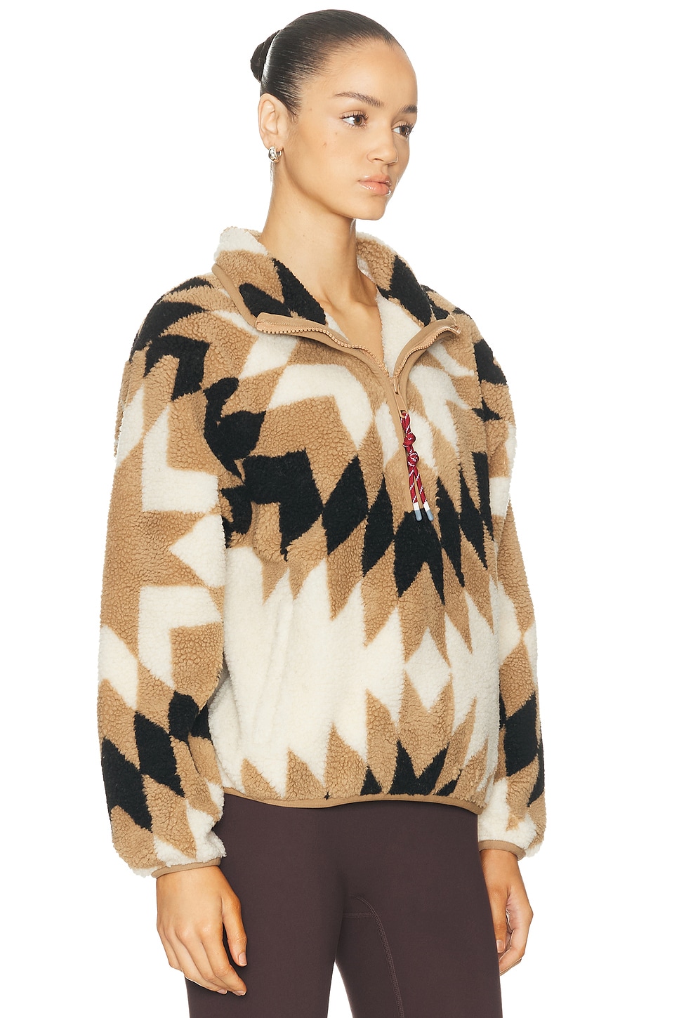 The Upside Harlow Fleece Pullover Maple Chaud In Multi