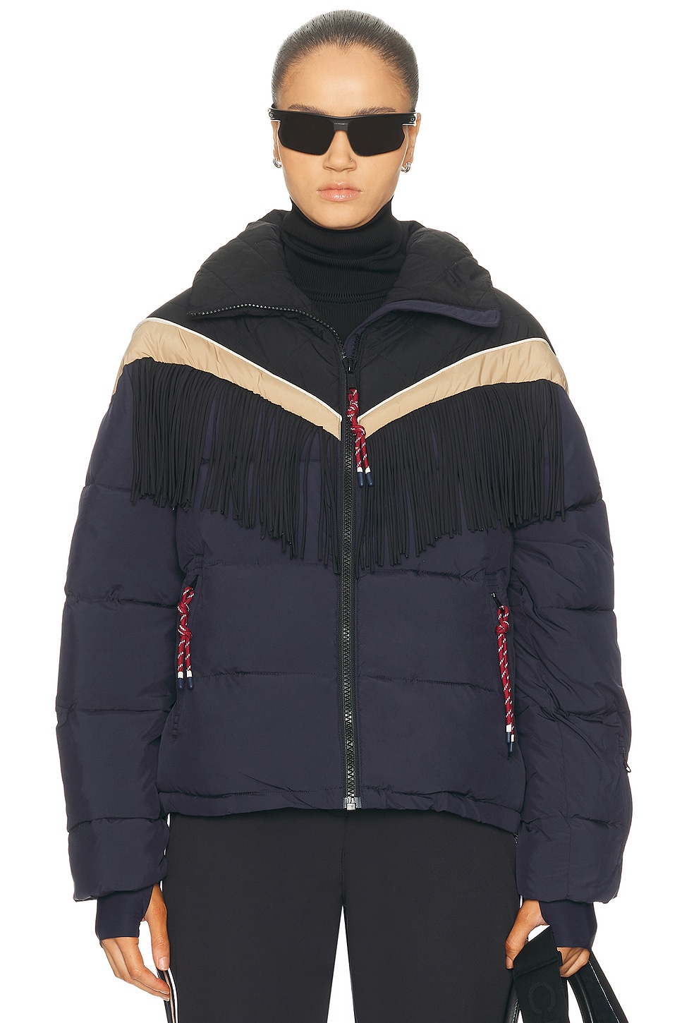 Image 1 of THE UPSIDE Hakuba Fox Puffer Jacket in Midnight Blue