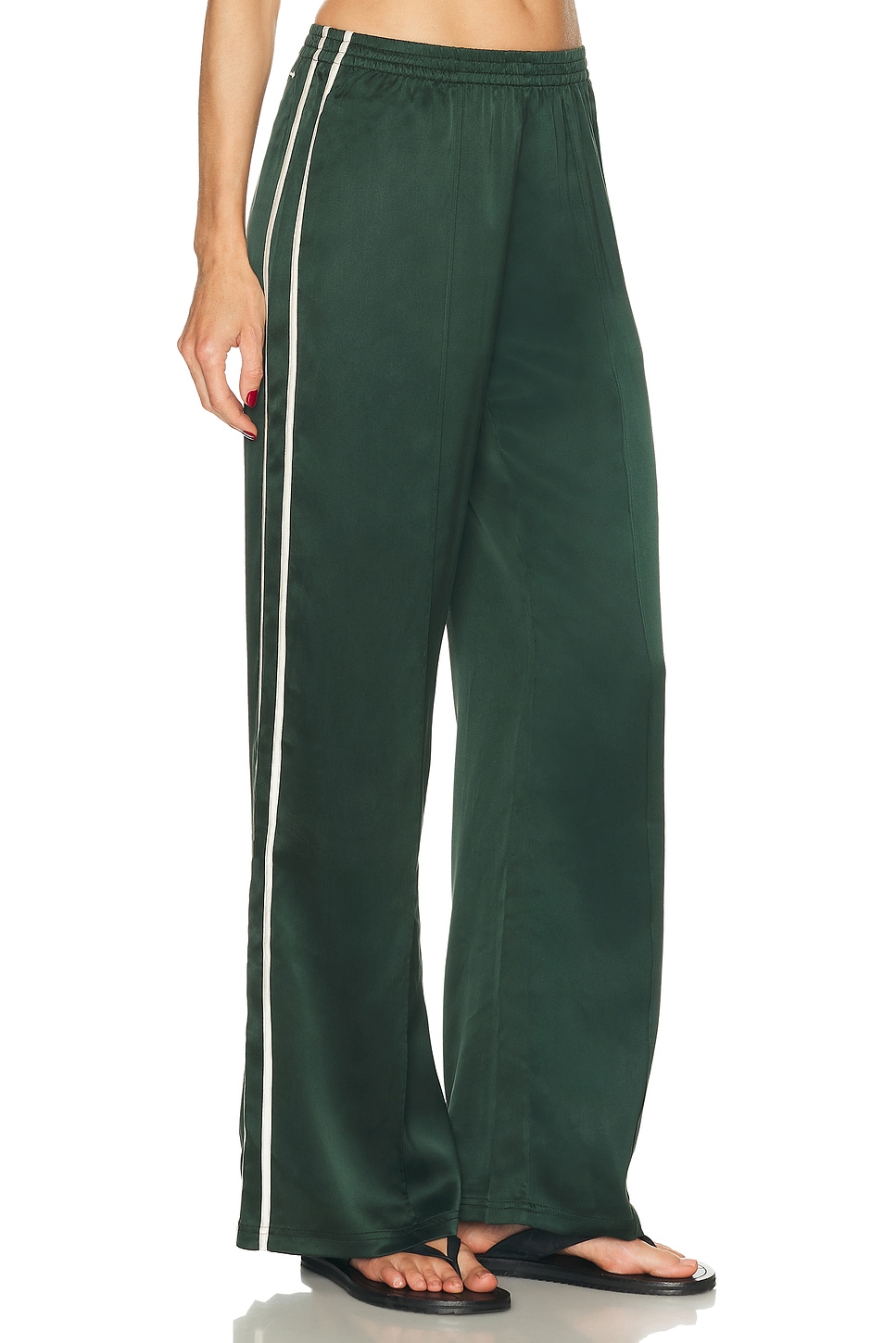 The Upside Marnie Silk Track Pant In Green