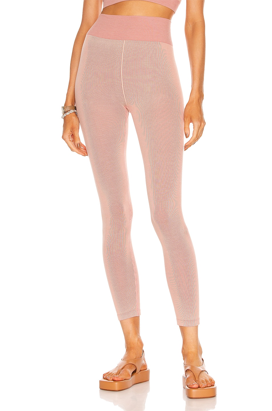 Image 1 of THE UPSIDE Circular Knit Midi Pant in Pink