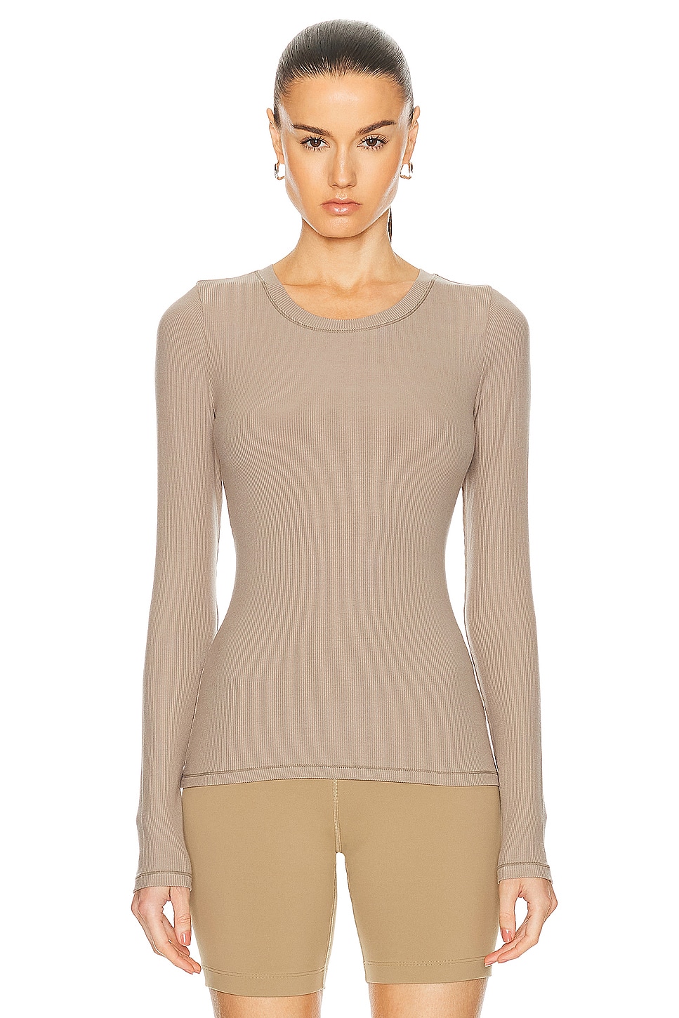 Tammy Long Sleeve Top in Taupe