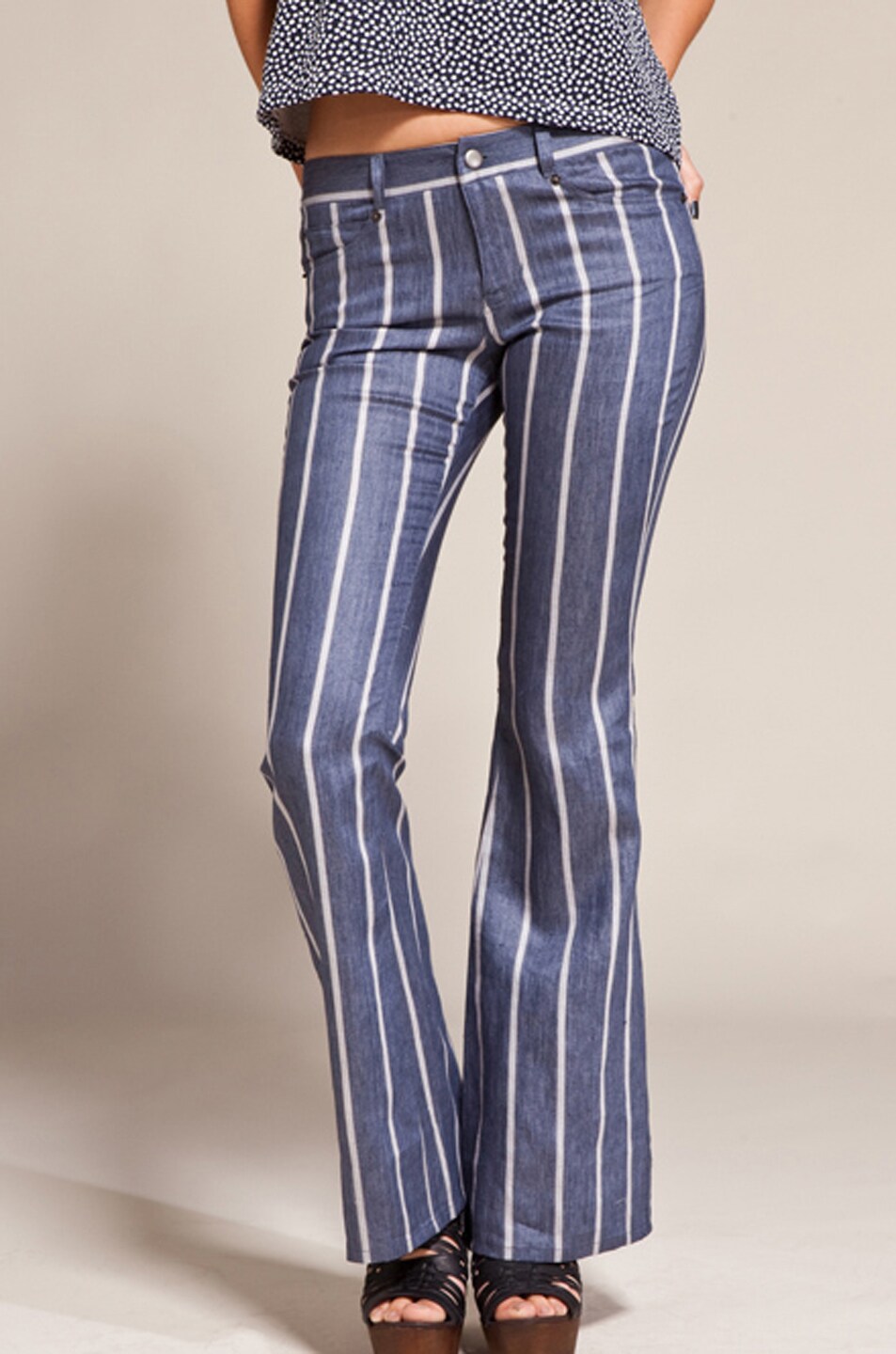 Image 1 of TIMO WEILAND Aisha's Flare Pant in Wax Stripe