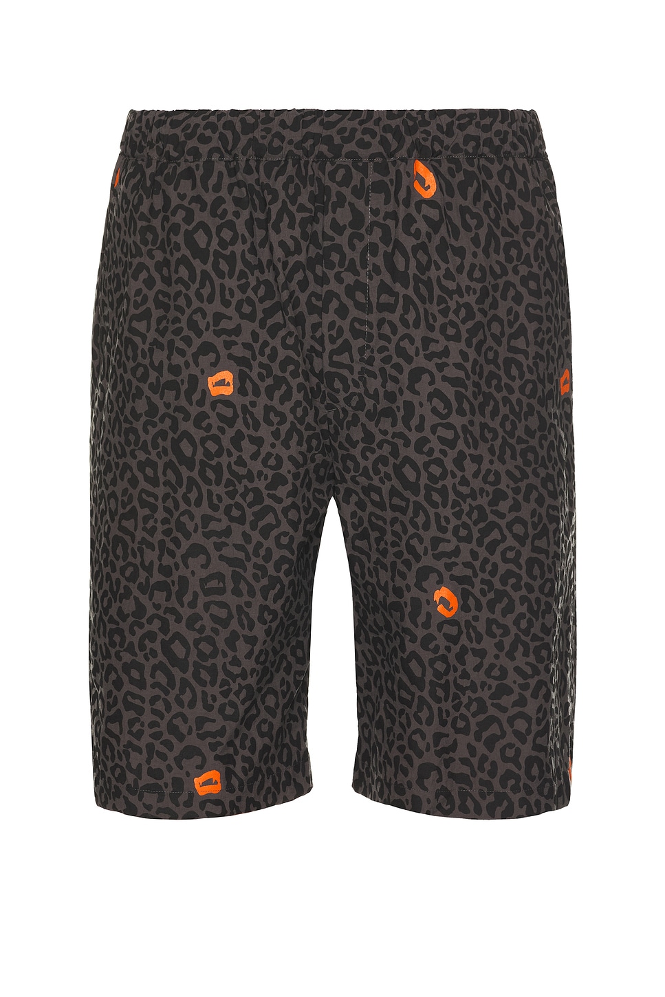 Leopard Print Shorts in Grey