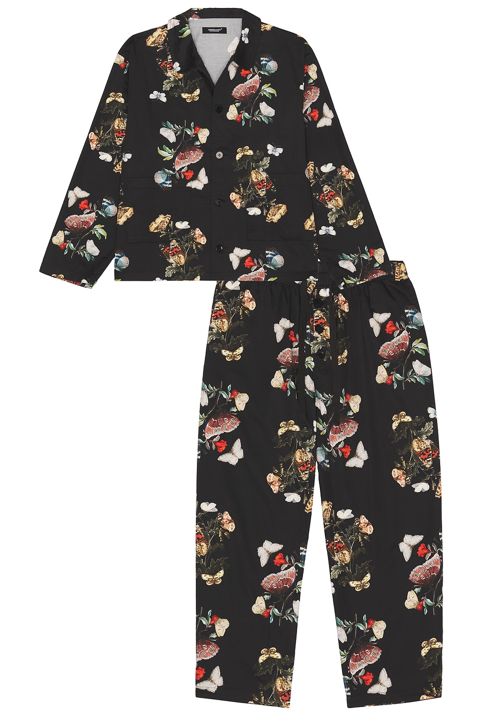 Undercover Printed Pajama Set In Black