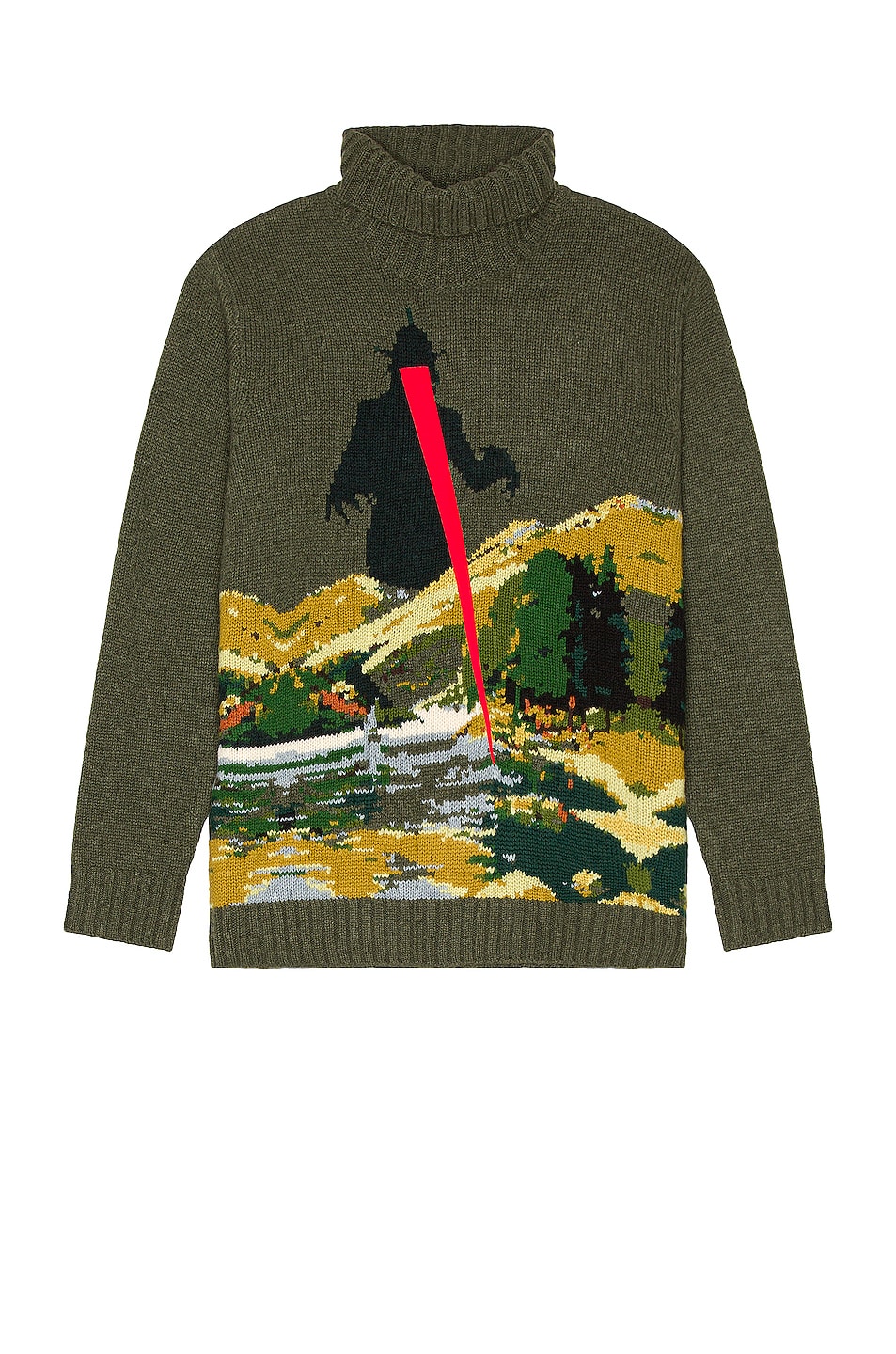 Image 1 of Undercover Turtleneck Sweater in Khaki