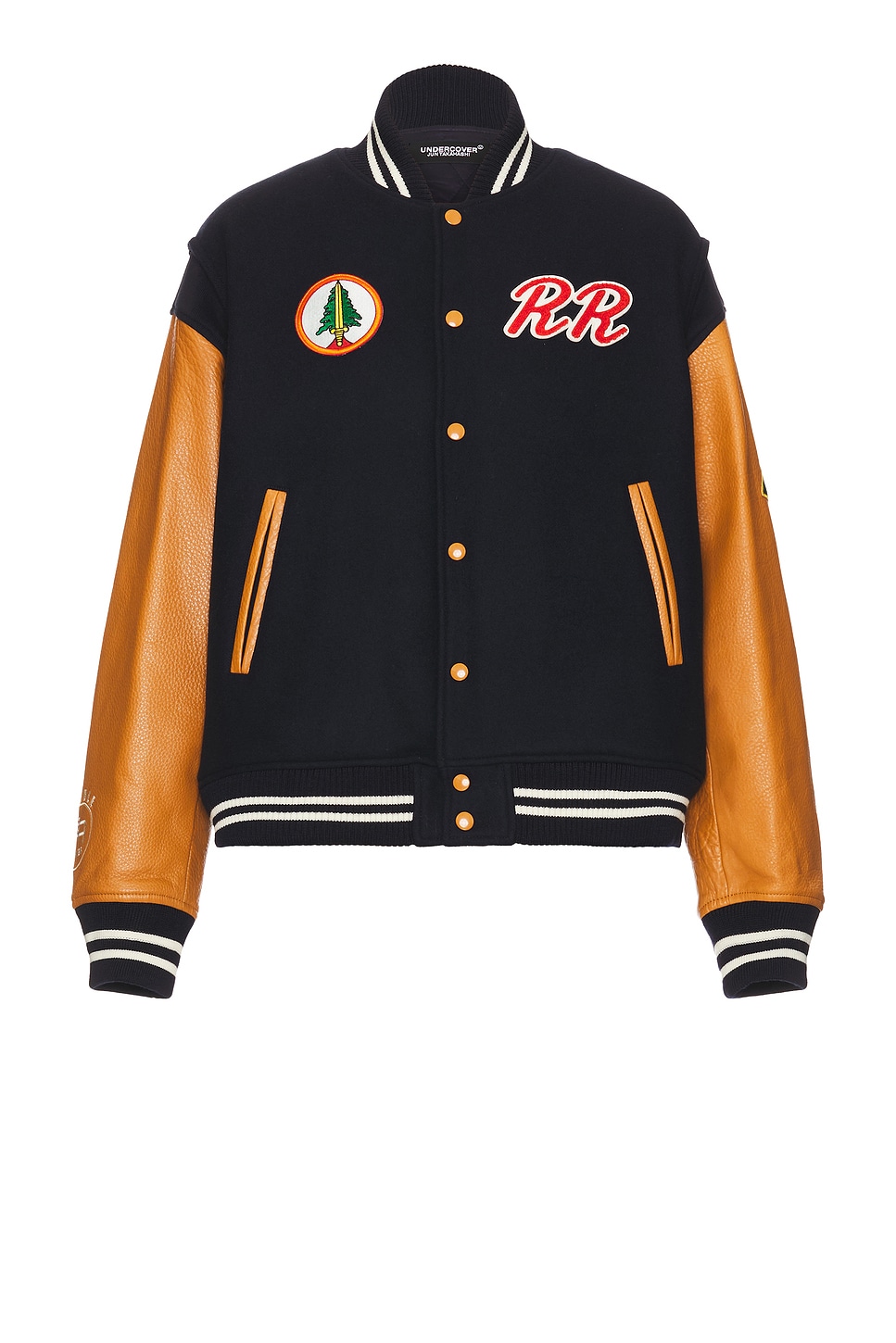 Shop Undercover Varsity Jacket In Navy