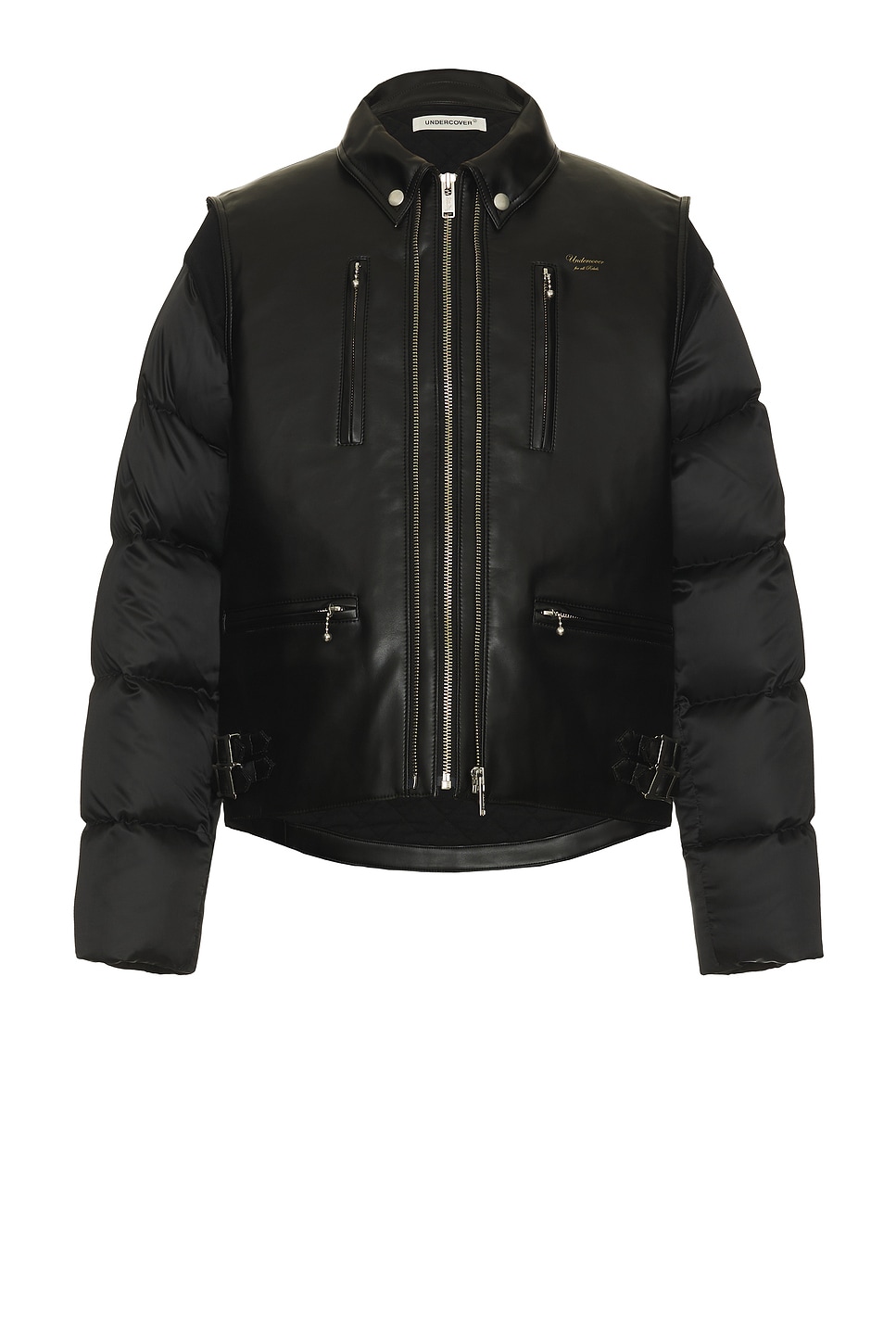 Undercover Leather Blouson In Black