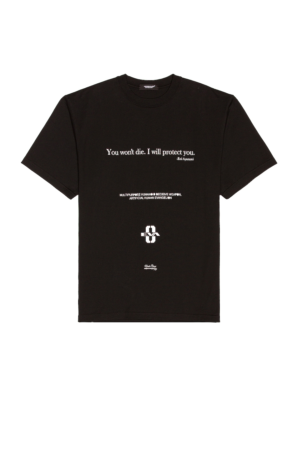 Undercover Evangelion Tee in Black | FWRD