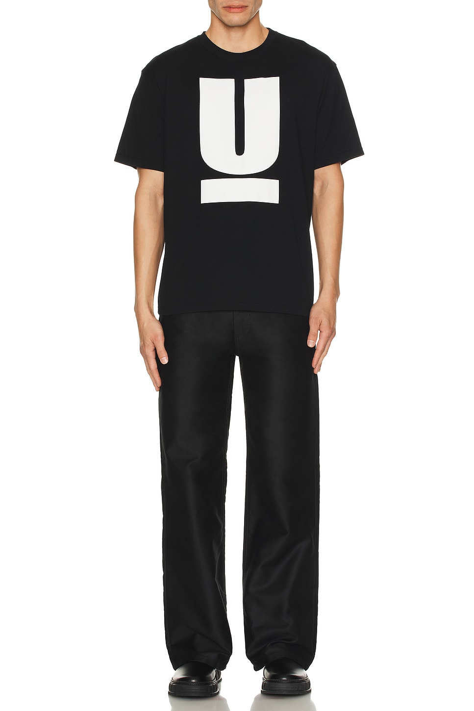 Image 1 of Undercover U Logo Tee in Black