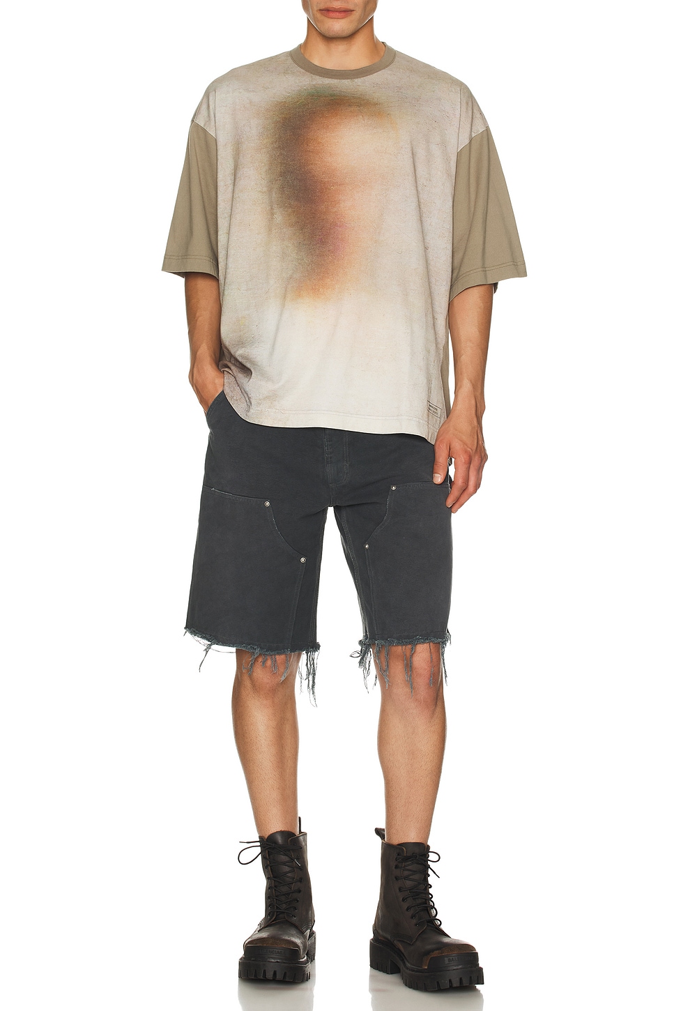 Image 1 of Undercover Blur Graphic Tee in G.bei Base in Grey Beige Base