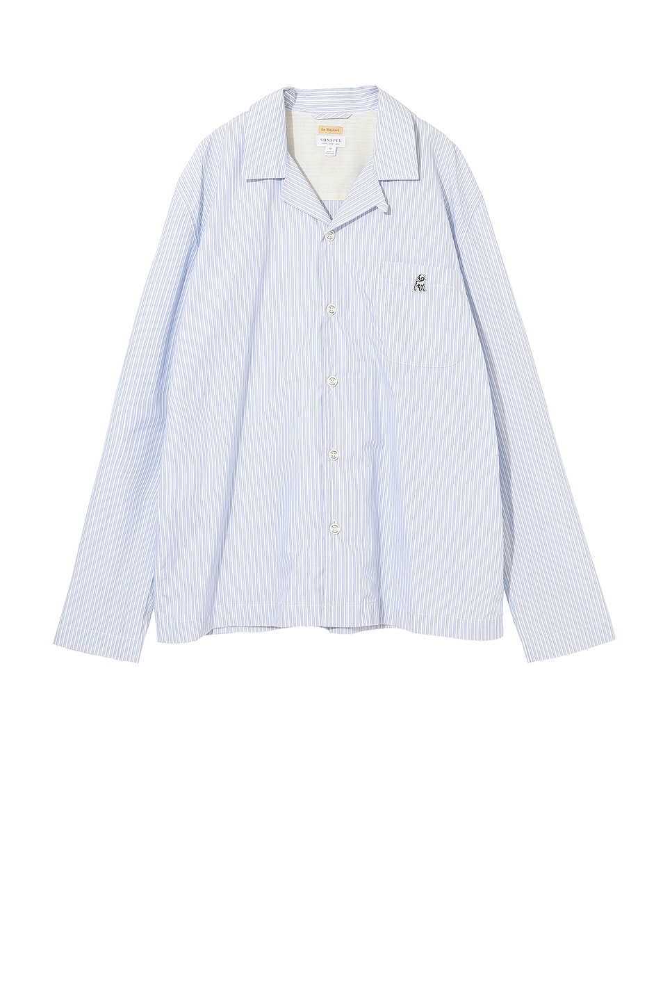 Image 1 of Undercover x Sunspel Button Up Shirt in Blue Stripe