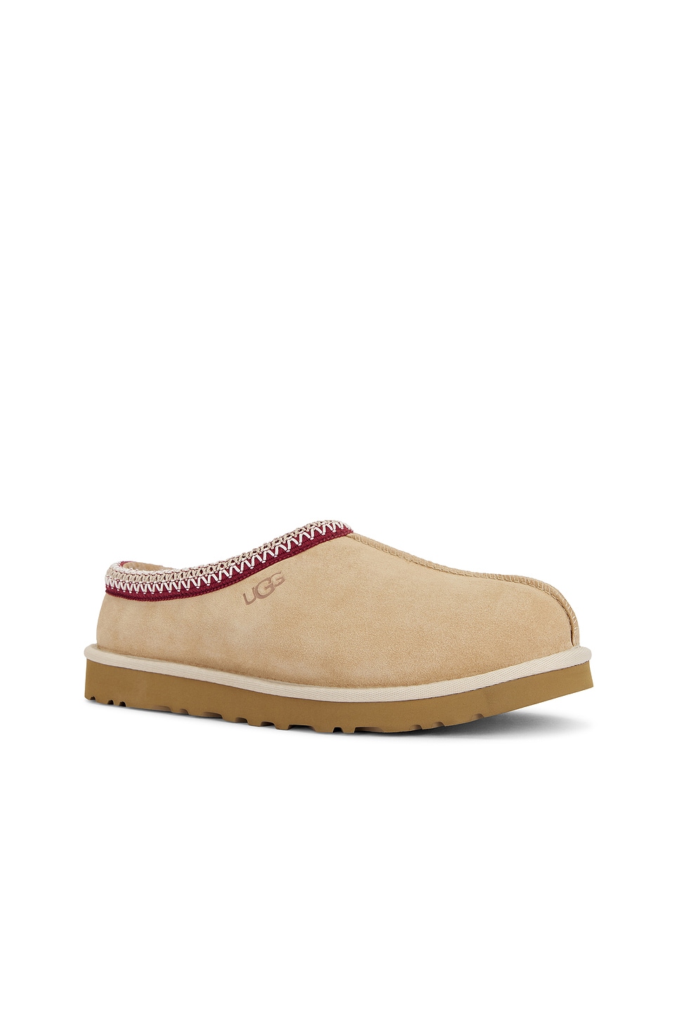 Ugg Suede Leather Slip-on Slipper With Plush Interior In Brown