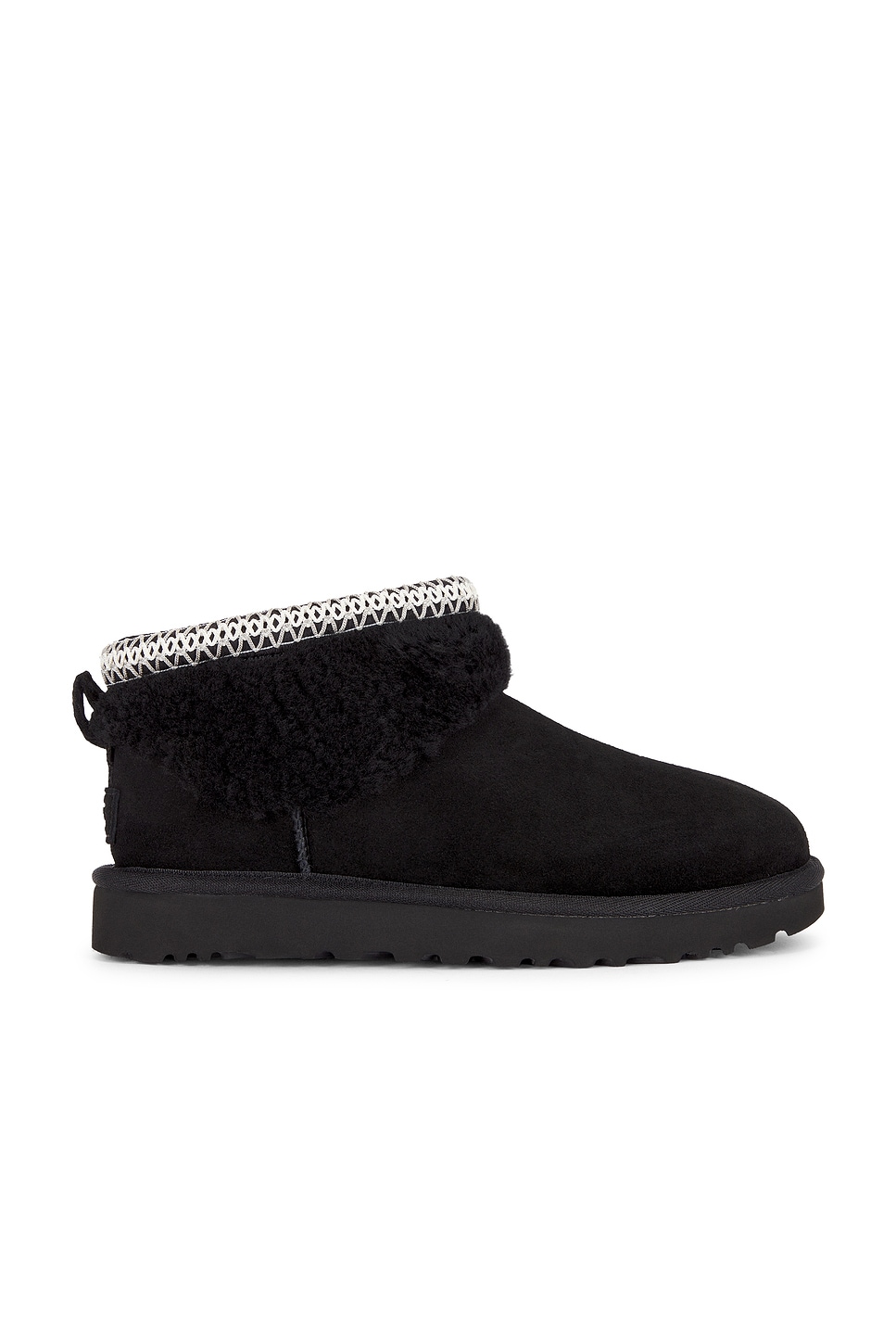 Image 1 of UGG Classic Ultra Mini Maxi Curly Boot in Black