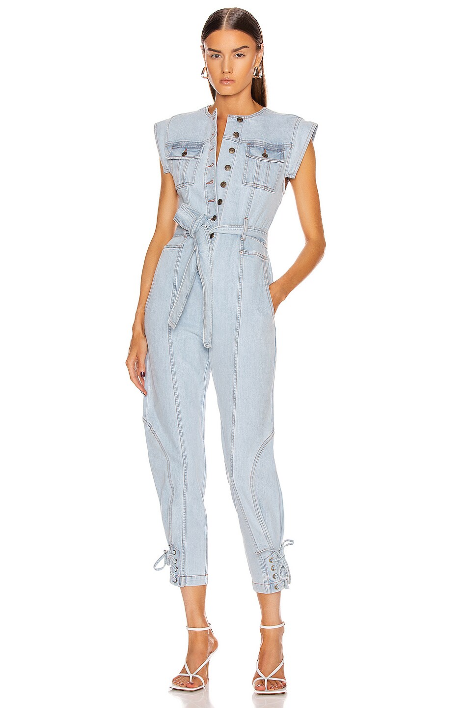 Image 1 of Ulla Johnson Adair Jumpsuit in Light Wash