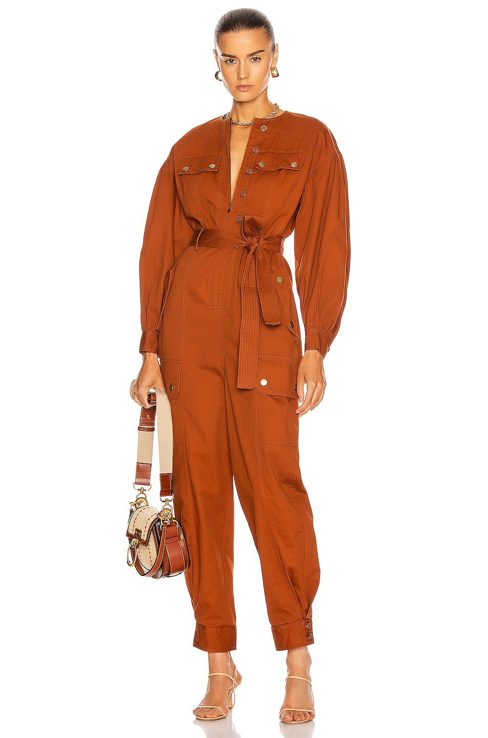 Image 1 of Ulla Johnson Stearling Jumpsuit in Sienna