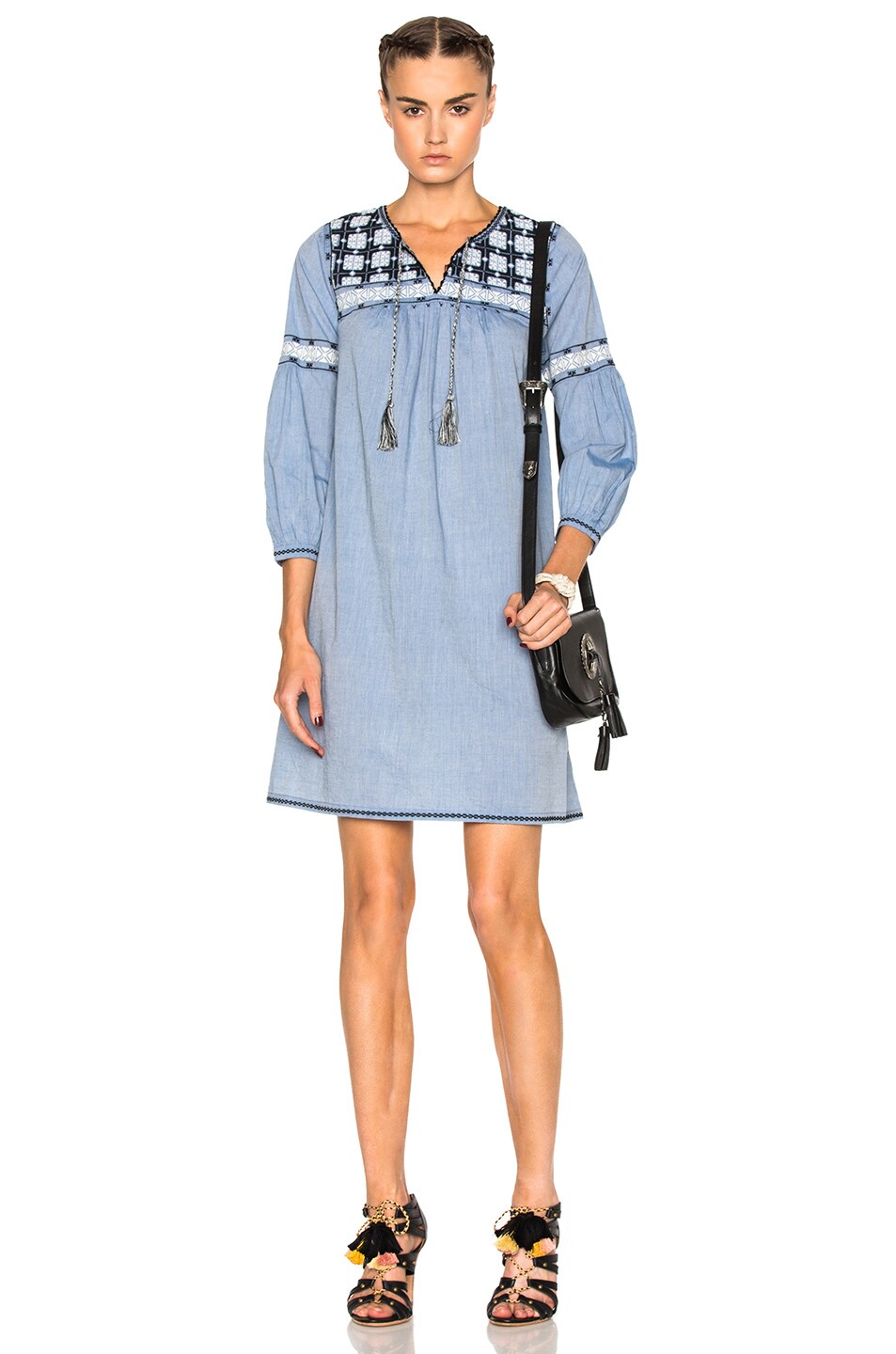 Image 1 of Ulla Johnson August Dress in Chambray