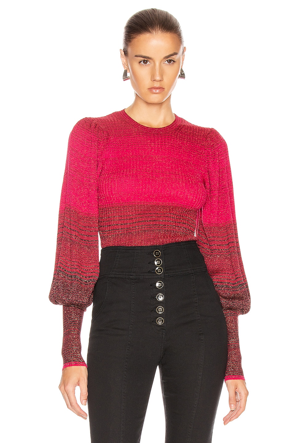Image 1 of Ulla Johnson Dax Pullover Sweater in Fuchsia